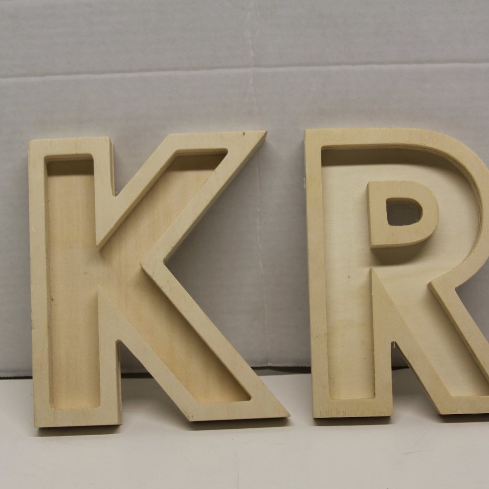 Wooden Letters "K" & "R"